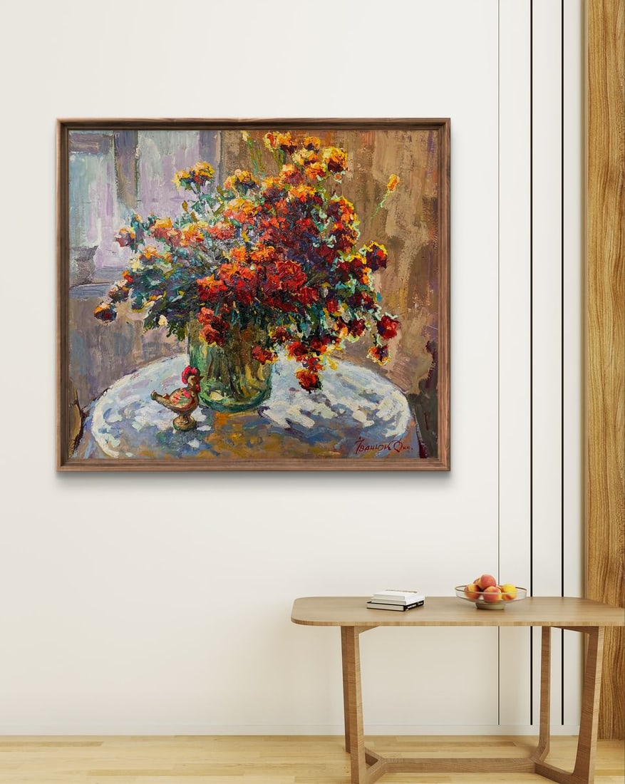 Oil painting The warmth of marigolds Oksana Ivanyuk - 3