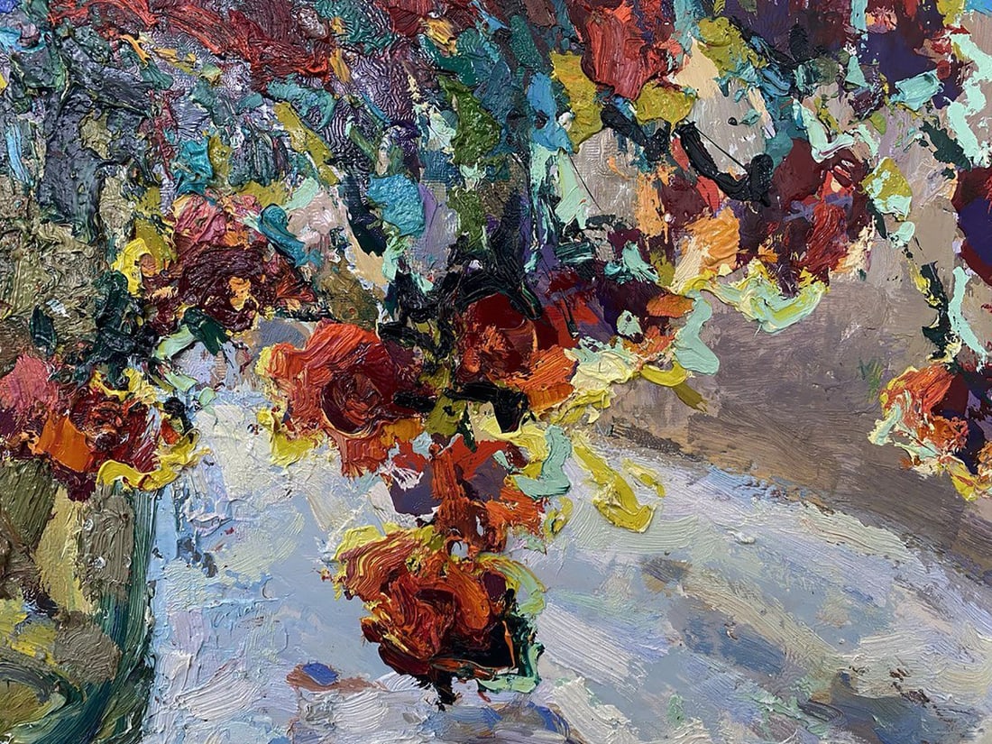 Oil painting The warmth of marigolds Oksana Ivanyuk - 6