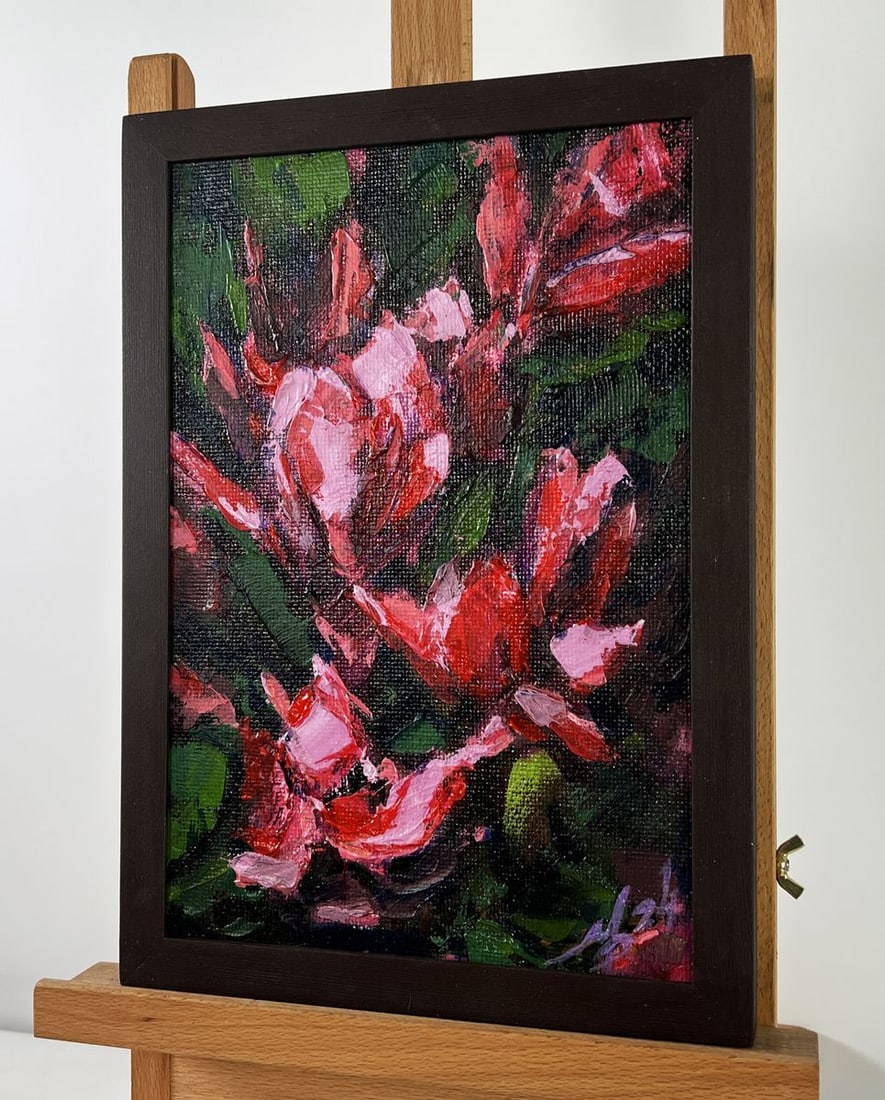 Acrylic painting Magnolias are blooming Mykhailo Patskan - 2