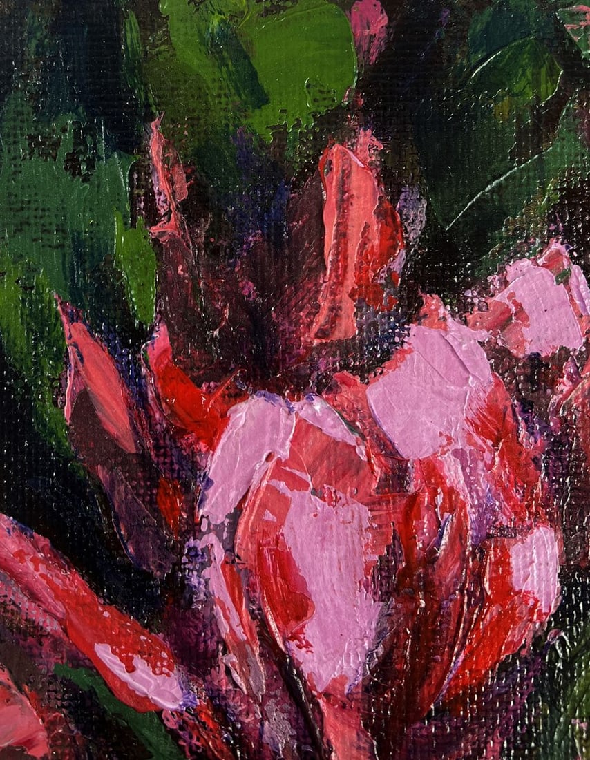 Acrylic painting Magnolias are blooming Mykhailo Patskan - 5