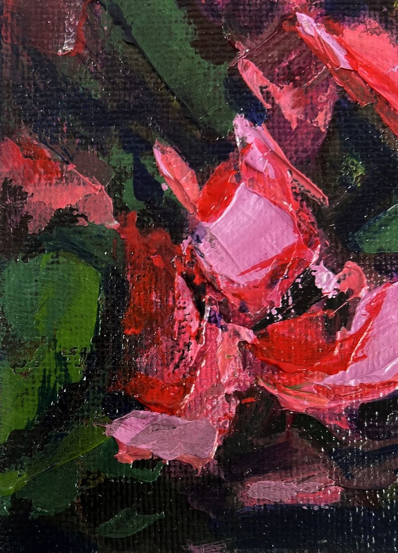 Acrylic painting Magnolias are blooming Mykhailo Patskan - 7