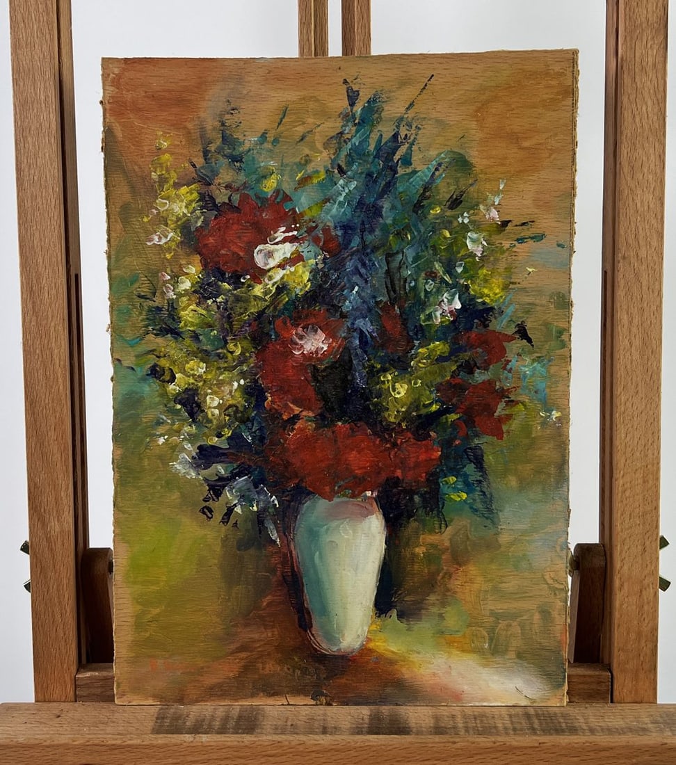 Oil painting Poppies in a Japanese Vase Vadim Aksenov (1 of 9)