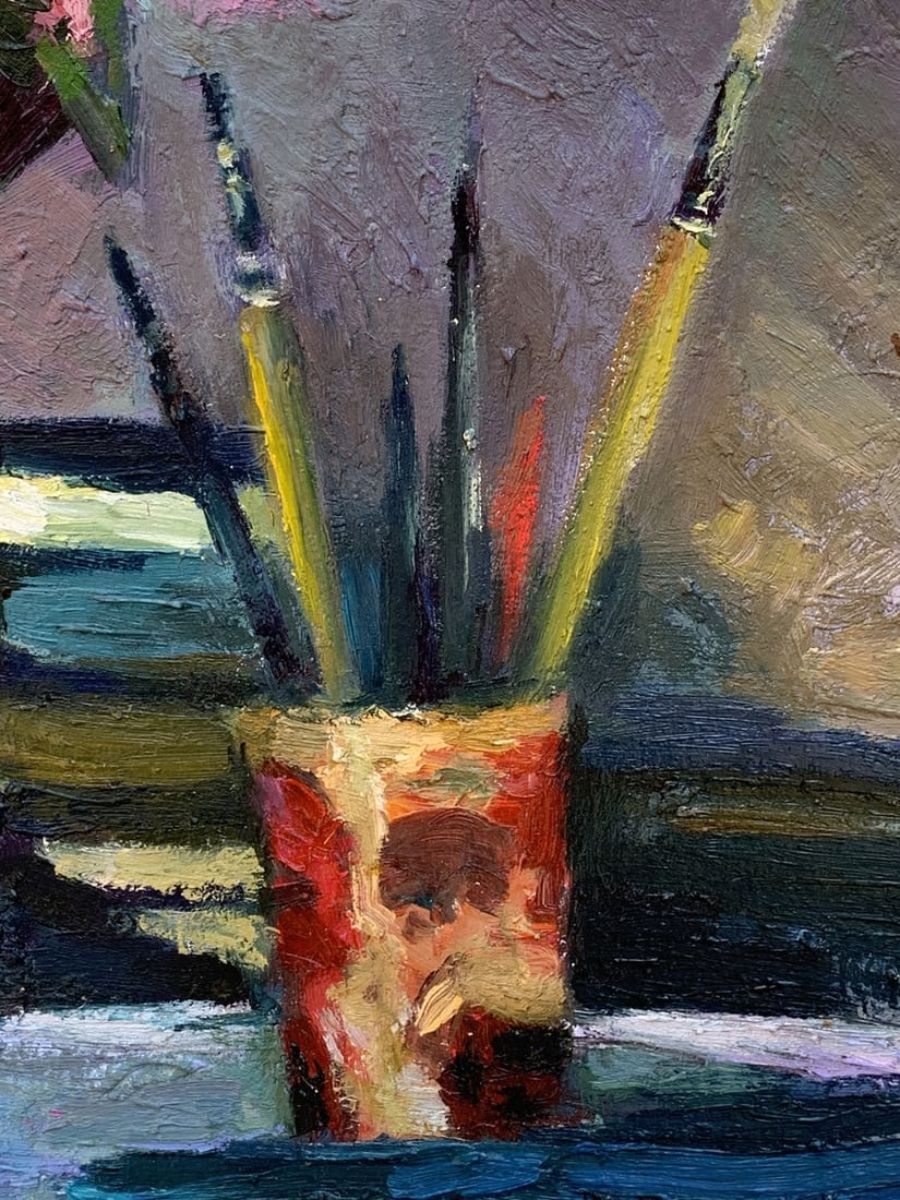 Oil painting Flowers and desktop Boris Serdyuk - 8