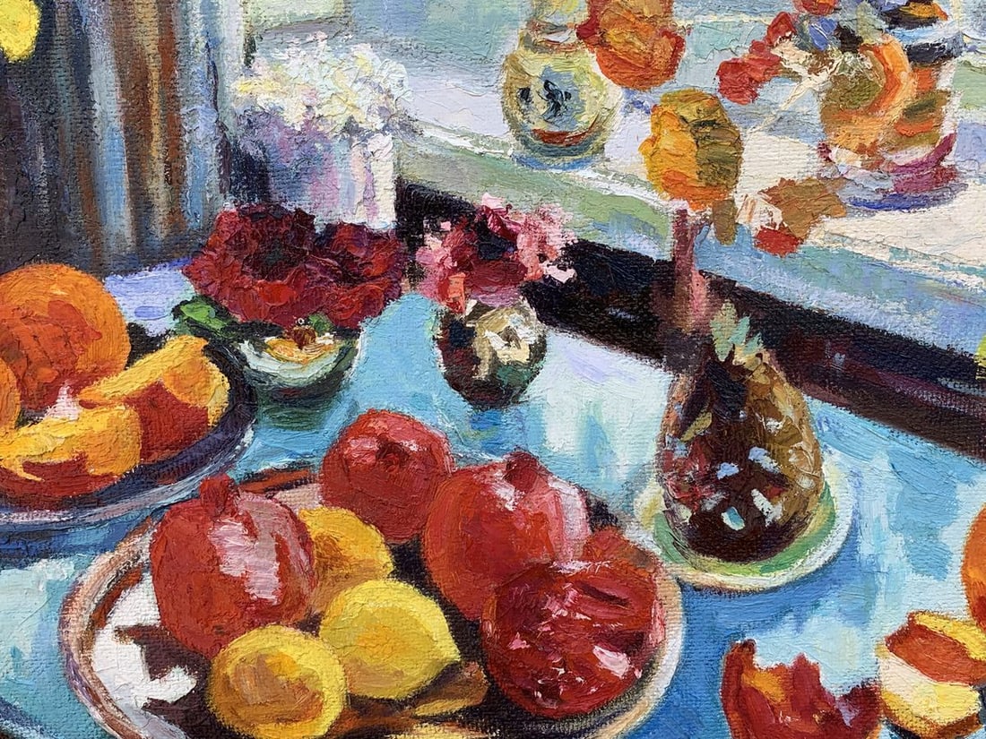 Oil painting The fruit table is set Boris Serdyuk - 3