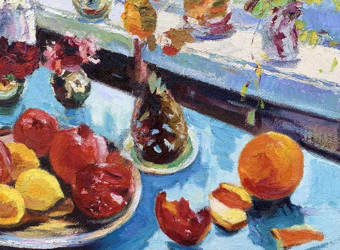 Oil painting The fruit table is set Boris Serdyuk - 6