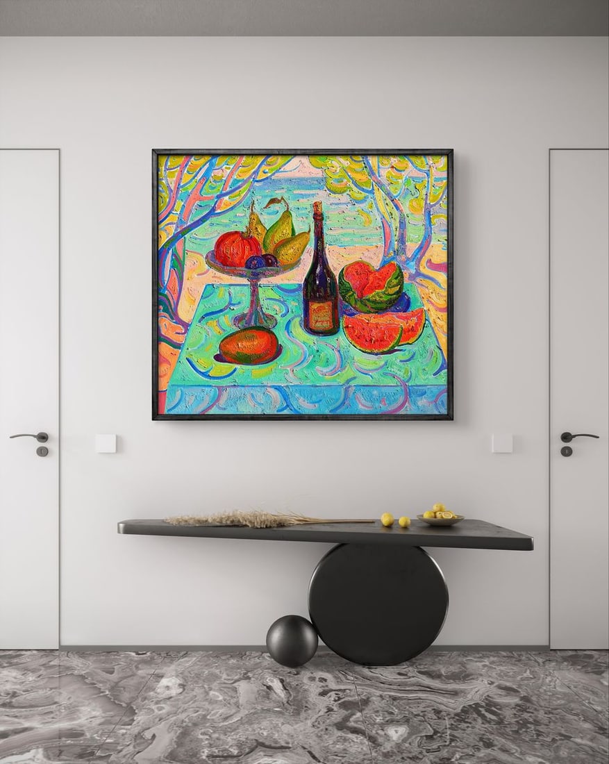 Oil painting Meal by the sea Peter Tovpev - 2