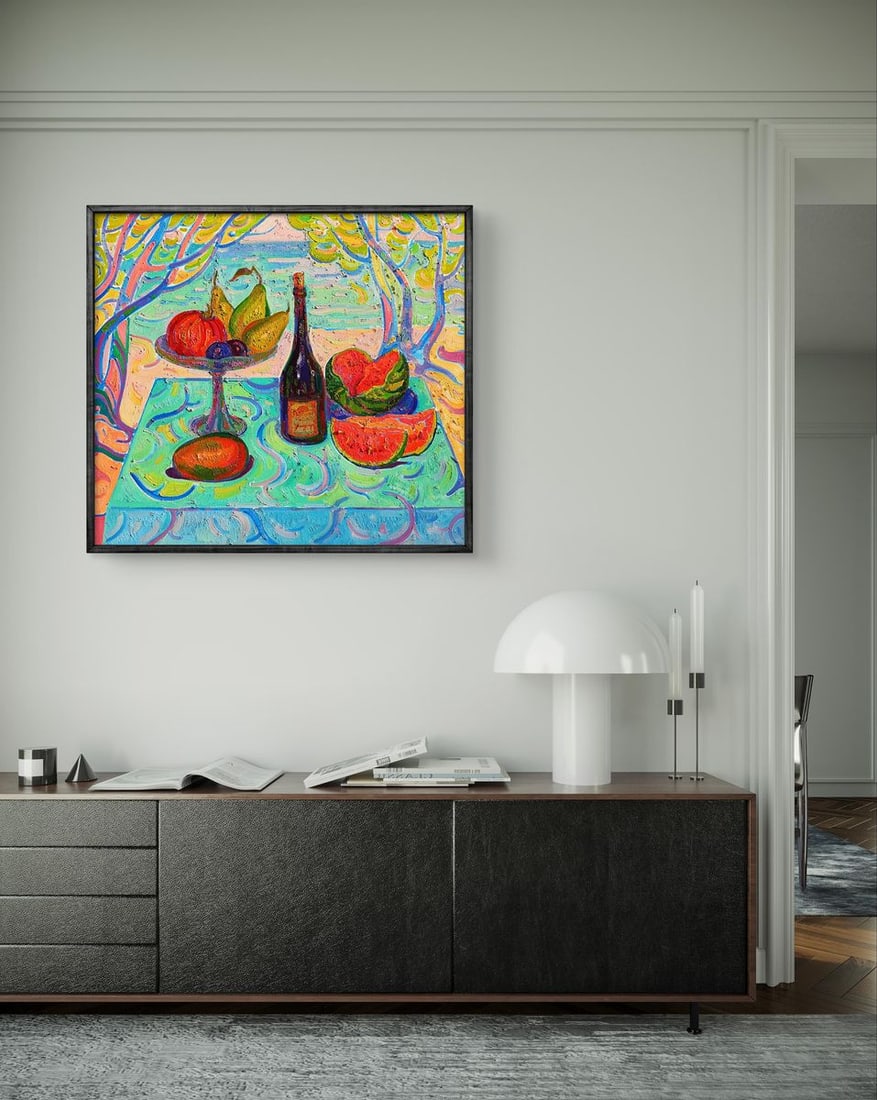 Oil painting Meal by the sea Peter Tovpev - 3