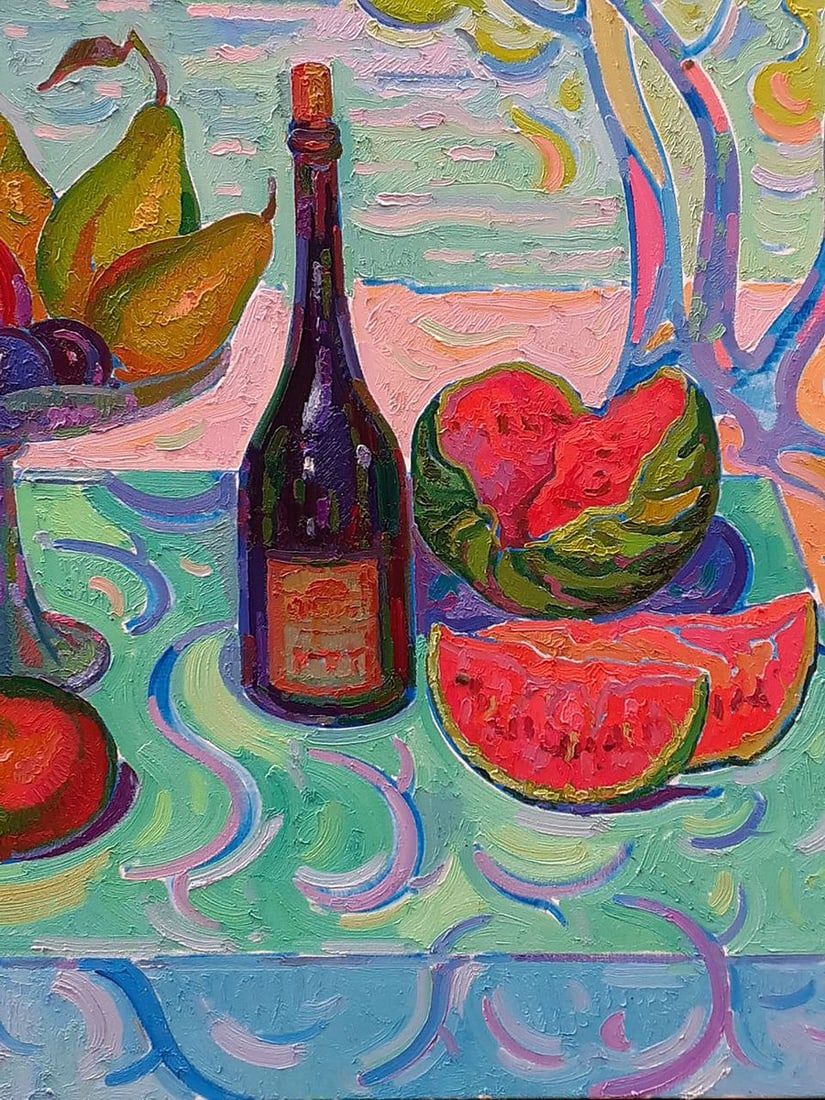 Oil painting Meal by the sea Peter Tovpev - 6