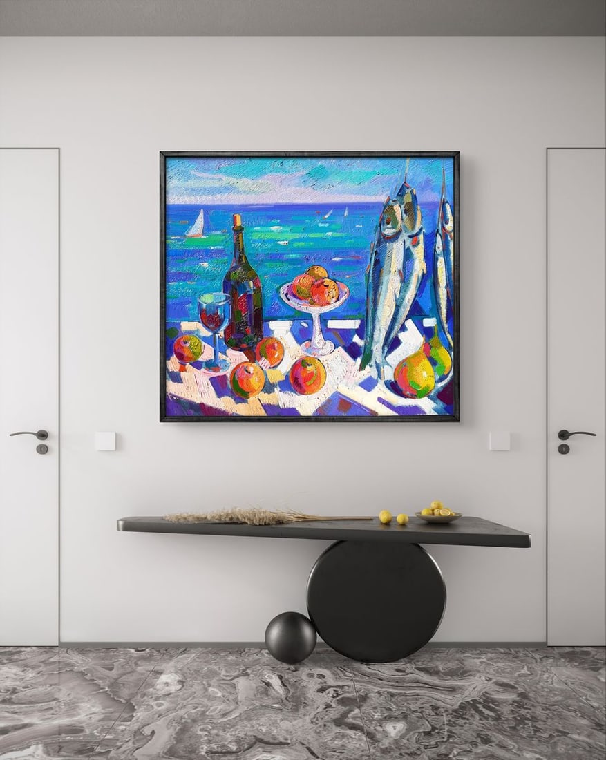 Oil painting Catch Peter Tovpev - 3