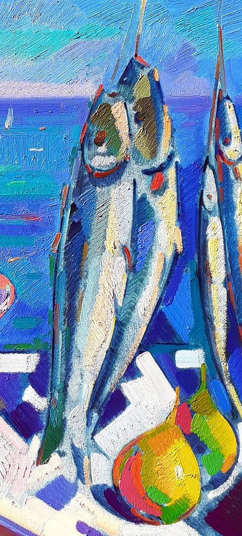 Oil painting Catch Peter Tovpev - 6