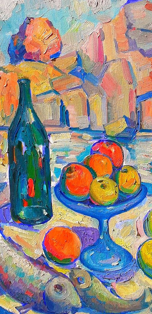 Oil painting Sunday afternoon on the shore Peter Tovpev - 5