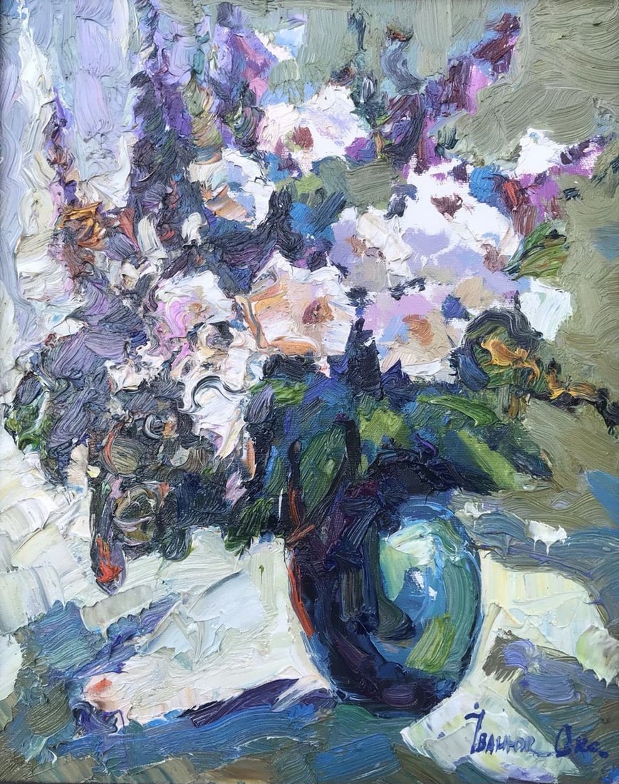 Oil painting Morning flowers Kalenyuk Oksana: Title: Oil painting Morning flowers Kalenyuk Oksana Description: No. Kalen 841 *** ABOUT THIS PAINTING *** * TITLE: "Morning flowers" * ARTISTS: Kalenyuk Oksana * SIZE: 50x40 cm/'19.68x15.74 inches' *