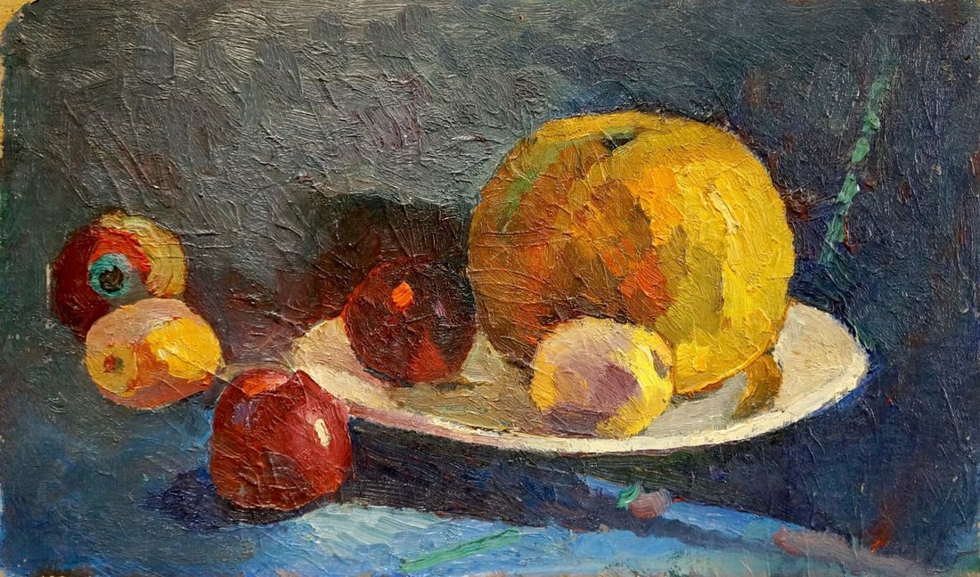 Oil painting Apples on the table Sergeev N. S. (1 of 8)