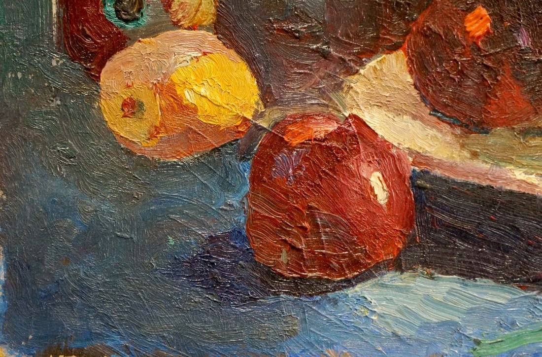 Oil painting Apples on the table Sergeev N. S. - 2