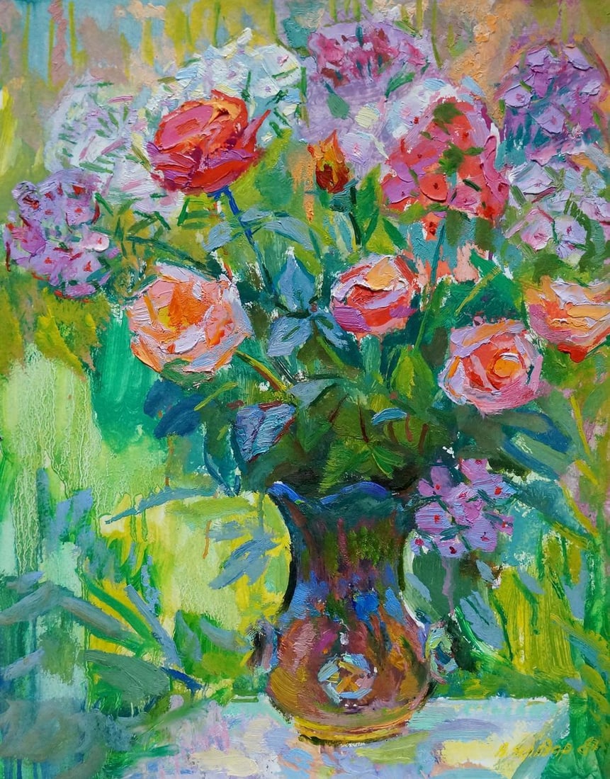 Oil painting Roses Chegodar Vasily Dmitrievich (1 of 8)