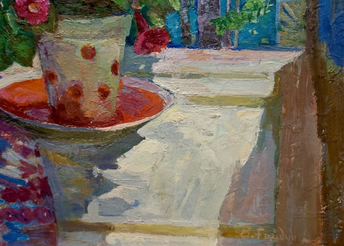 Oil painting A bouquet of flowers on the table Gaiduk Viktor Kirillovich - 6