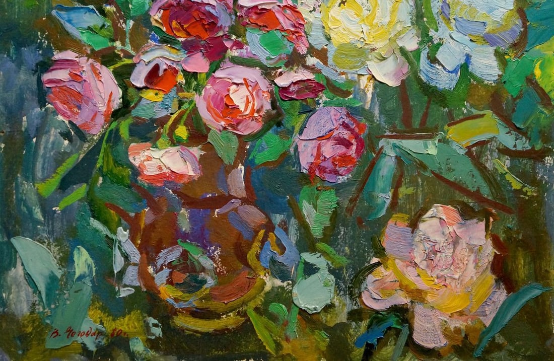 Oil painting Roses Chegodar Vasily Dmitrievich - 2