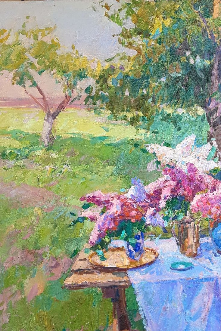 Oli painting Lilac on the table Tepeta Miacheslav - 2