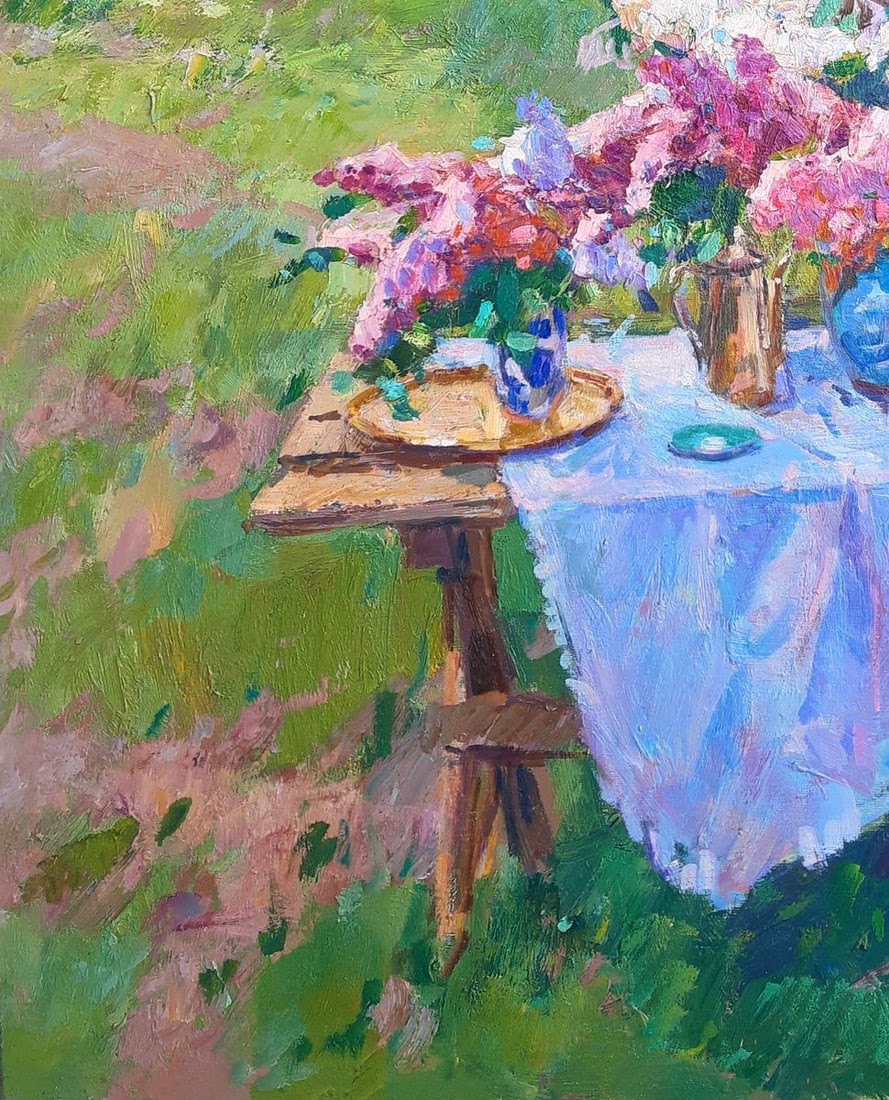 Oli painting Lilac on the table Tepeta Miacheslav - 4