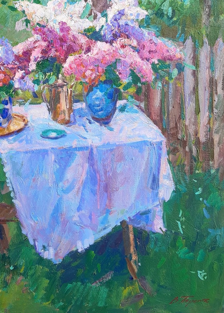 Oli painting Lilac on the table Tepeta Miacheslav - 5