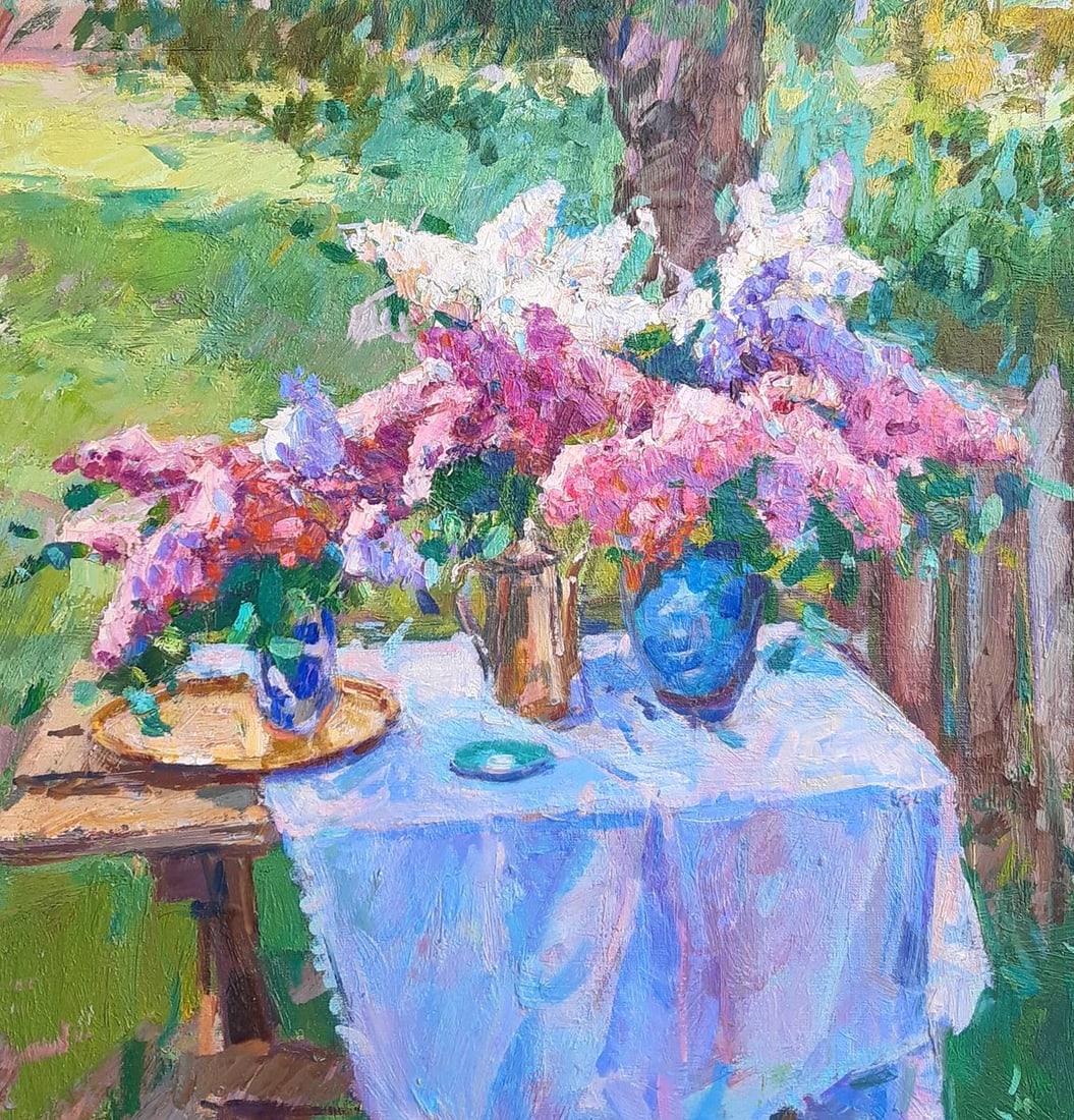 Oli painting Lilac on the table Tepeta Miacheslav - 6