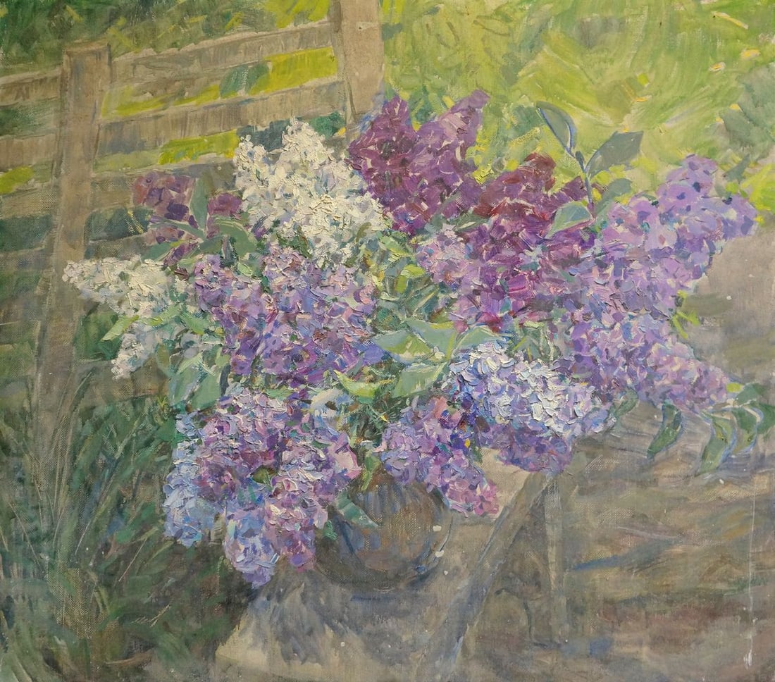 Oil painting Lilacs Dragomirova Nina Stepanovna (1 of 8)