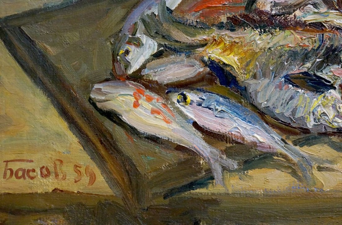 Oil painting Fishes Basov Yakov Alexandrovich - 2
