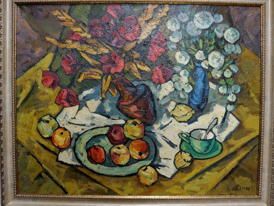 Oil painting Flowers and apples Kublik Mikhail Alekseevich (1 of 12)