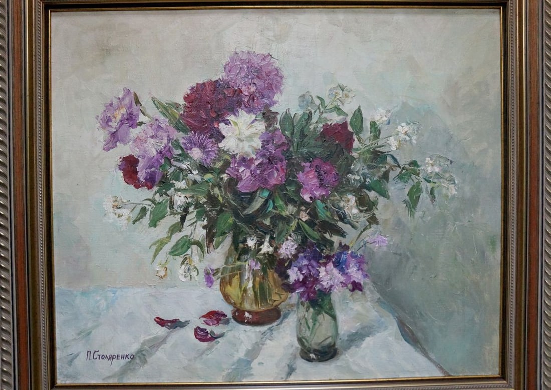 Oil painting Flowers Stolyarenko Petr Kuzmich (1 of 10)