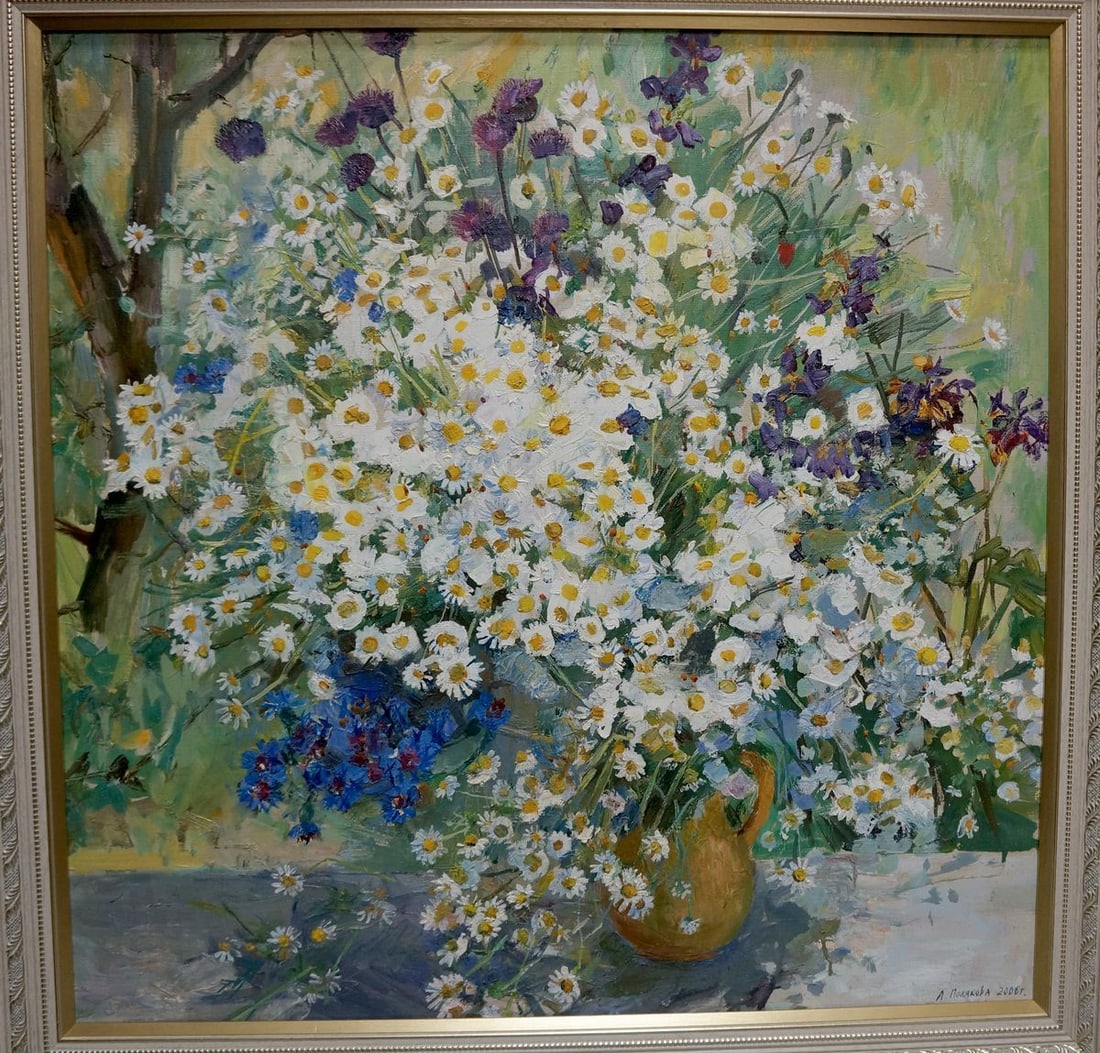 Oil painting Daisies Polyakova Lyudmila Valentinovna (1 of 10)