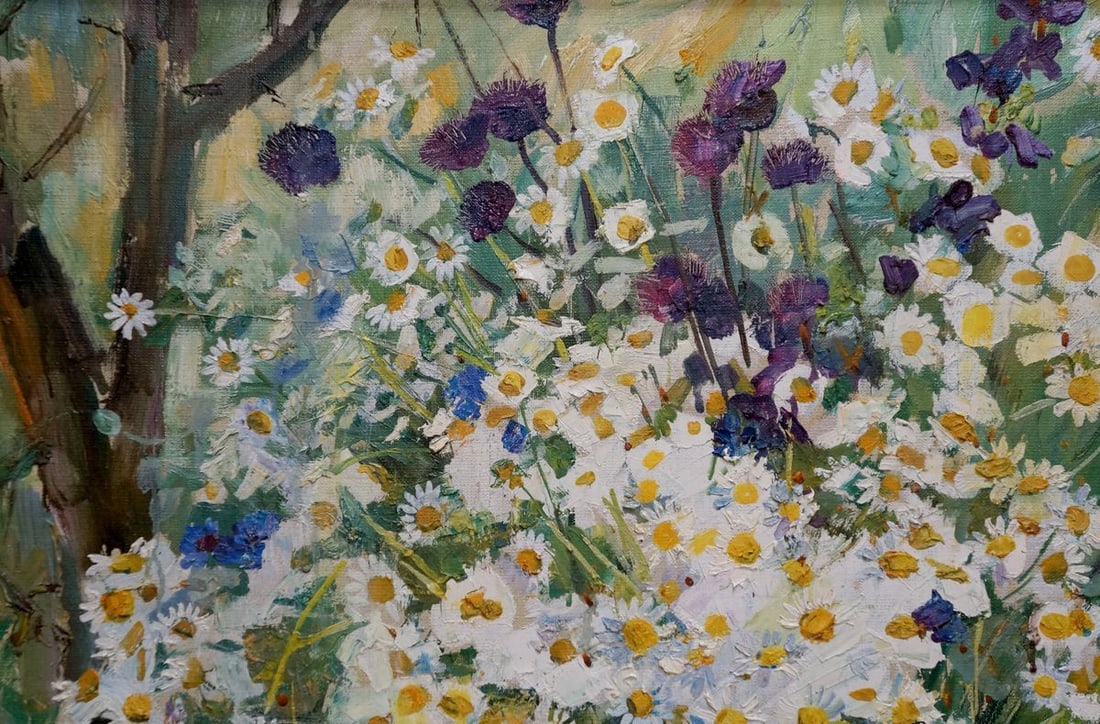 Oil painting Daisies Polyakova Lyudmila Valentinovna - 3