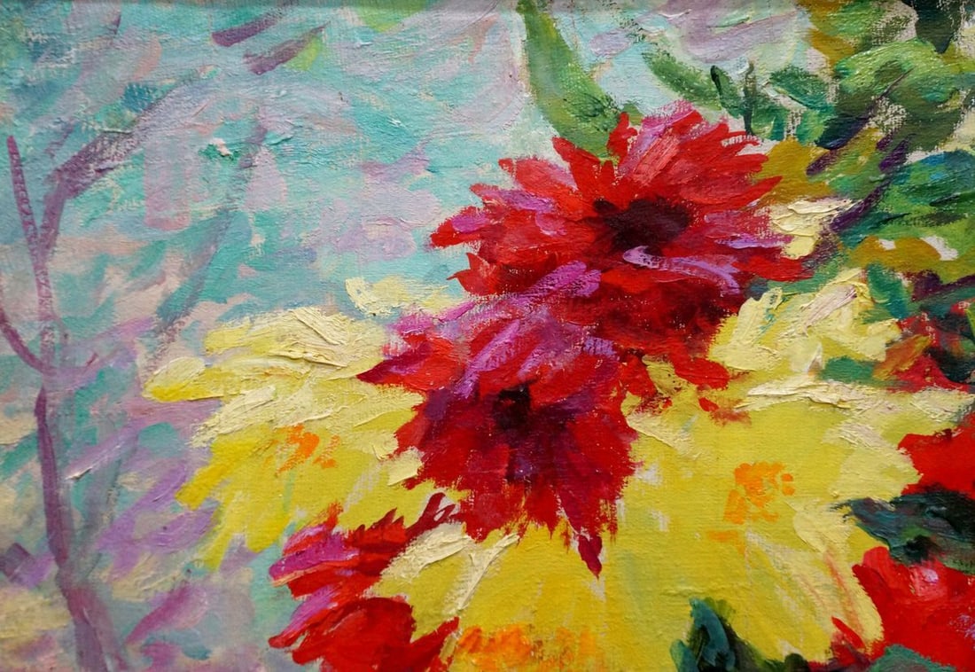 Oil painting Flowers Basov Yakov Alexandrovich - 3