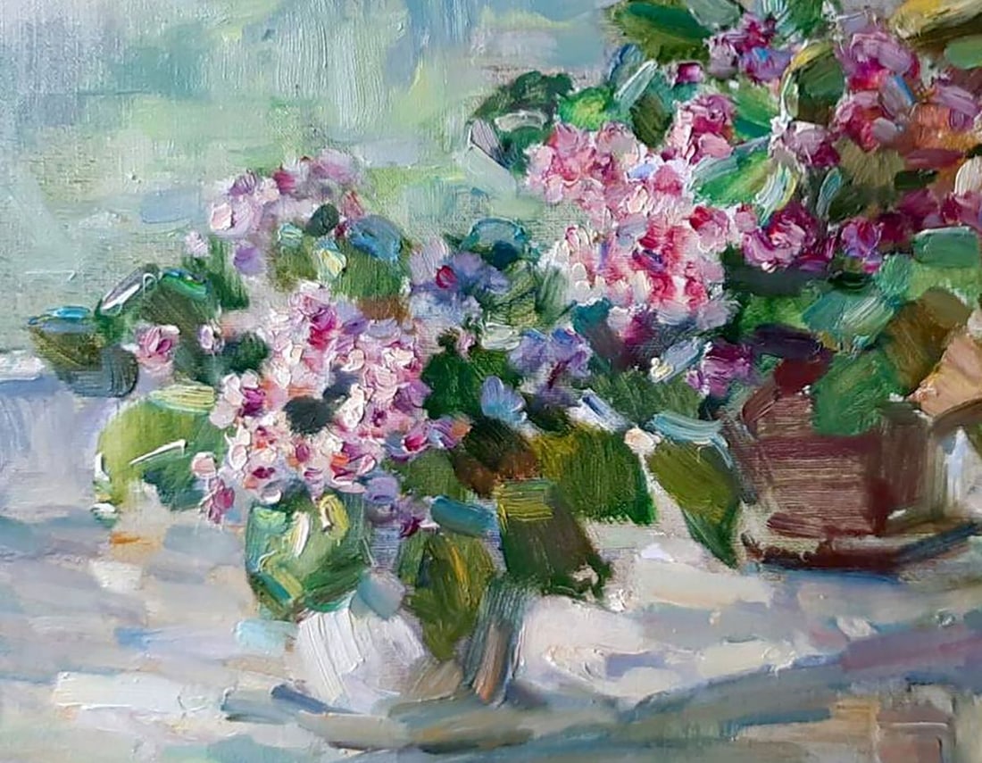 Oil painting Flowers on the window Kovalenko Ivan Mikhailovich - 4