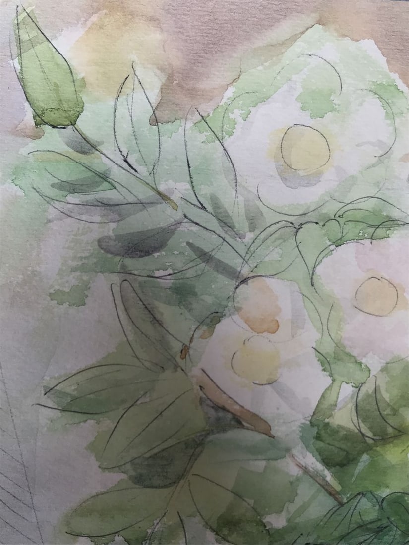 Wateroclor painting Bouquet of daisies Levenets K. G. - 4