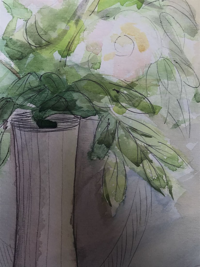 Wateroclor painting Bouquet of daisies Levenets K. G. - 8