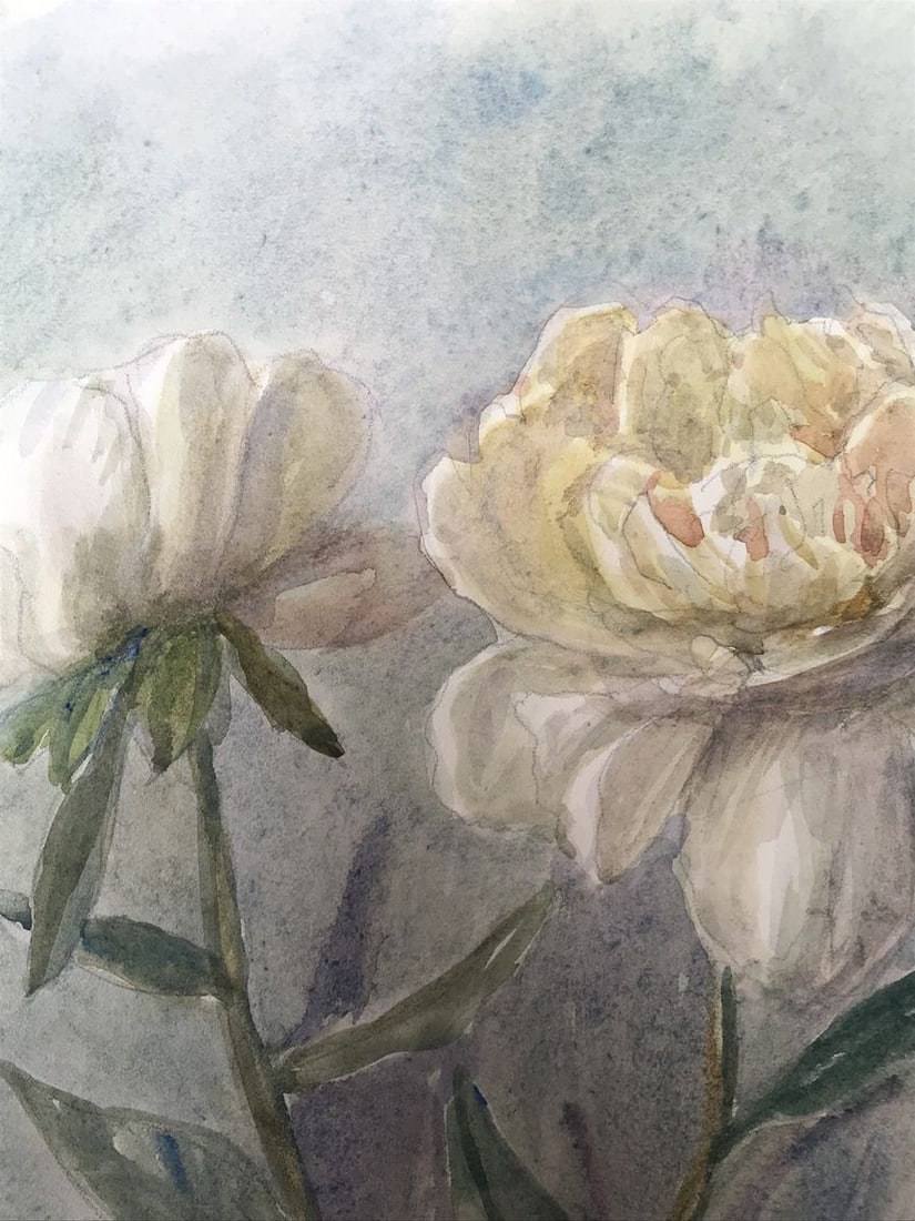 Watercolor painting Flowers bloom Wihyrovskii Victor - 6