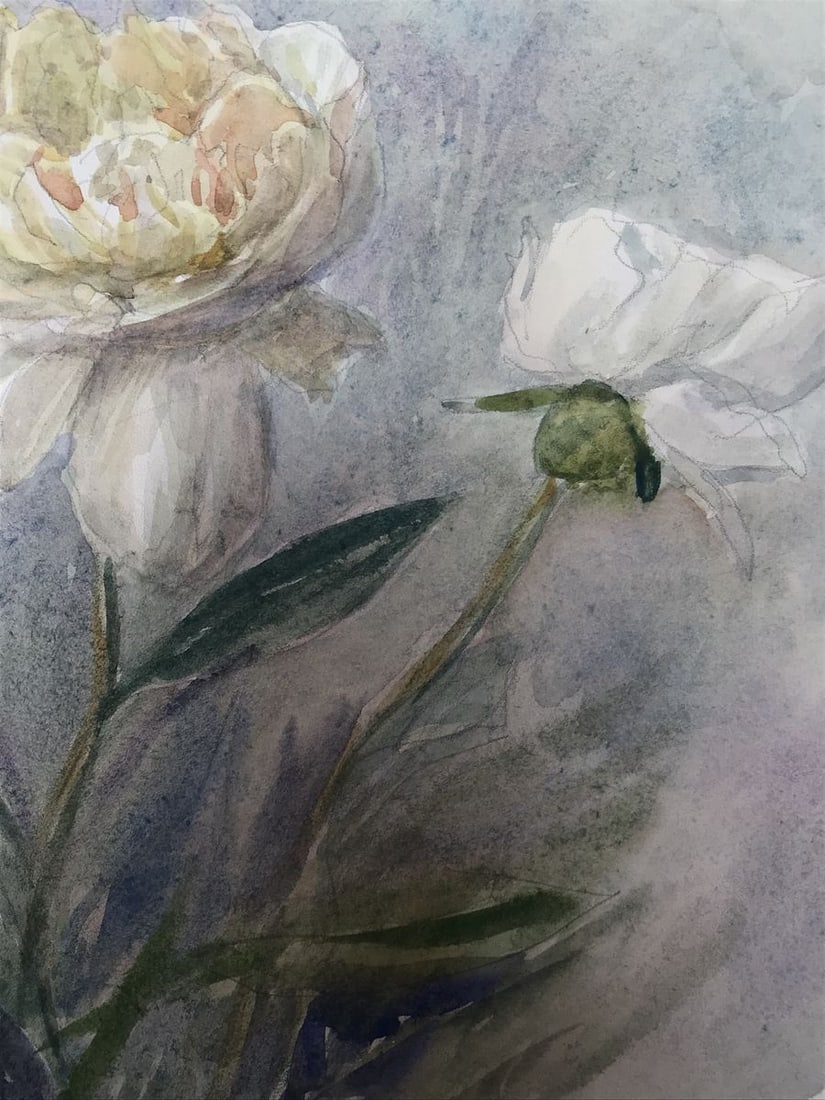 Watercolor painting Flowers bloom Wihyrovskii Victor - 8