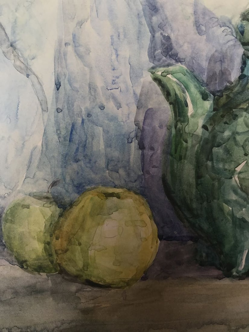 Watercolor painting A tea set Unknown artist - 7