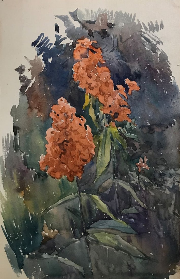 Watercolor painting Flowers in the garden Wihyrovskii Victor: Title: Watercolor painting Flowers in the garden Wihyrovskii Victor Description: No. AAA2157 Looking at "Flowers in the garden", it's easy to feel the joy of a sunny day spent surrounded by nature. Th