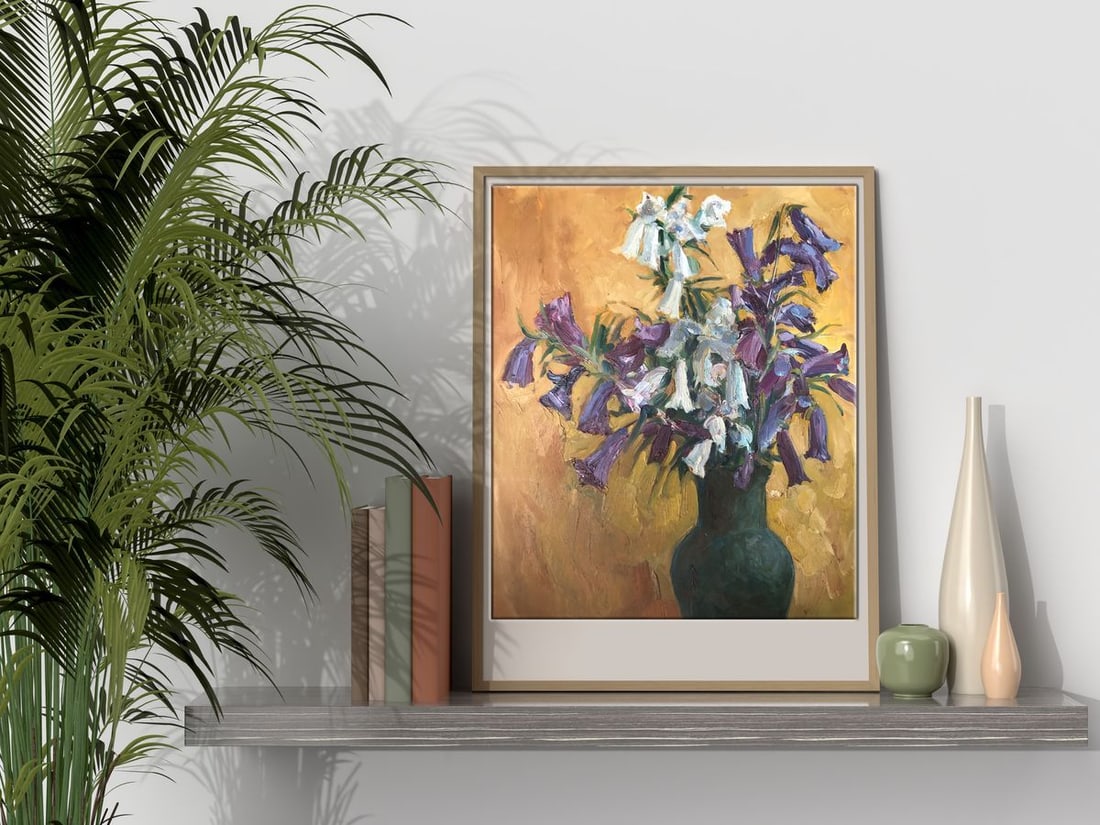 Oil painting Summer flowers Unknown artist - 2