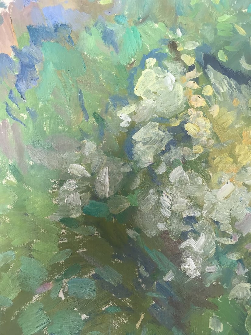 Oil painting Flowers and fruits on the table Peter Tovpev - 4