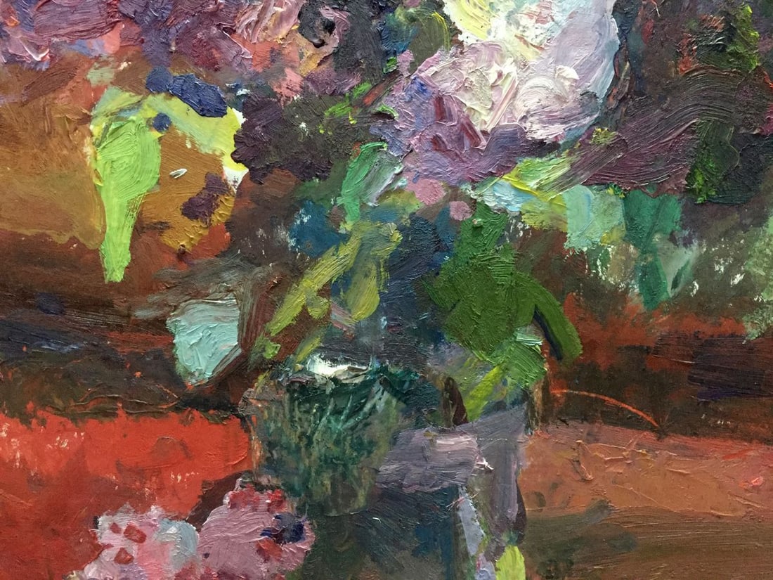 Oil painting Flowers Moses Faybovich Gantman - 3