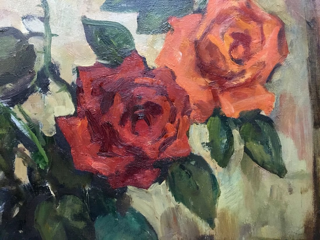 Oil painting Red roses Bronstein Mark Emmanuilovich - 5