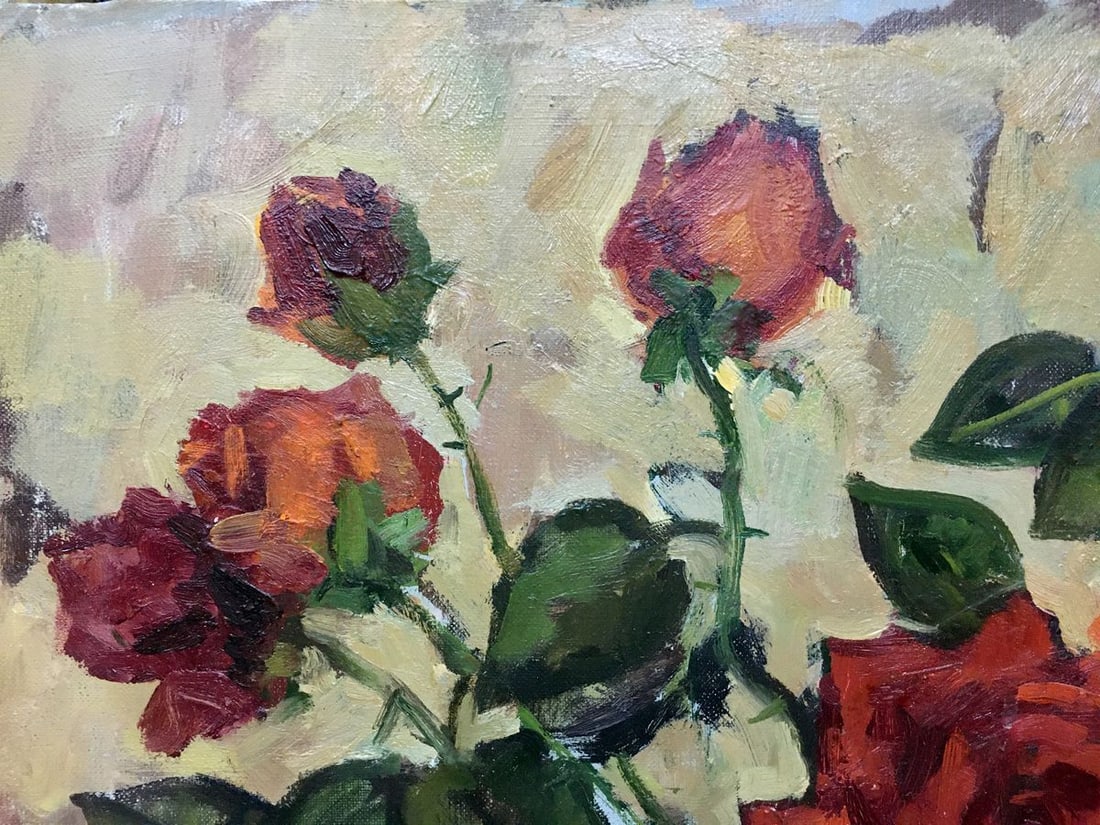 Oil painting Red roses Bronstein Mark Emmanuilovich - 7