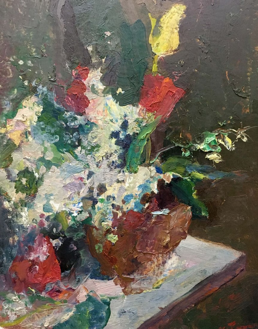 Oil painting Flowers Gantman Moses Faybovich (1 of 7)