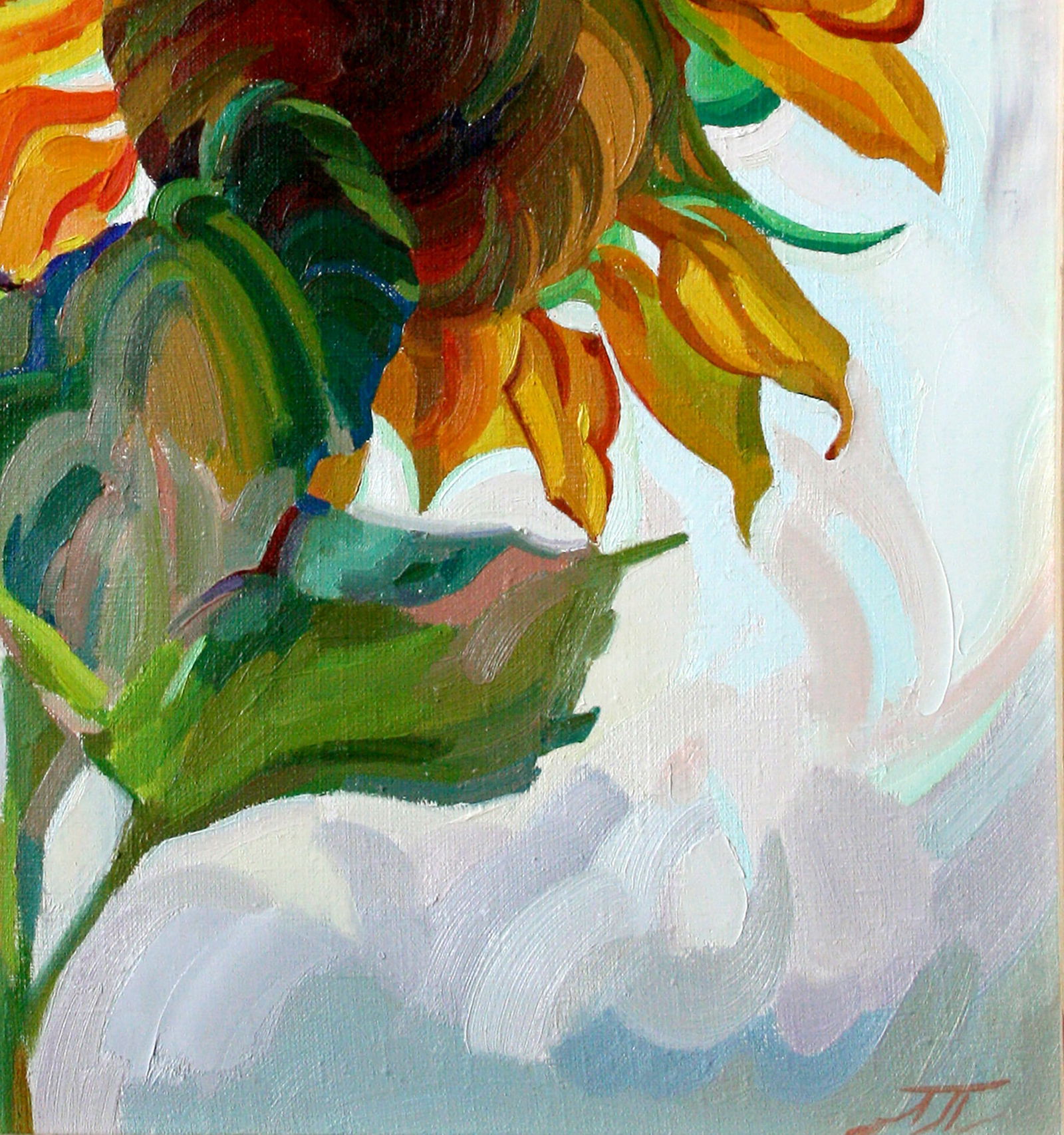 Oil painting Sunflower Leonid Pavlenko - 5