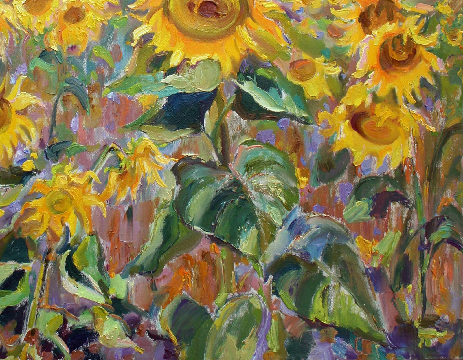 Oil painting Sunflower field Leonid Pavlenko - 5