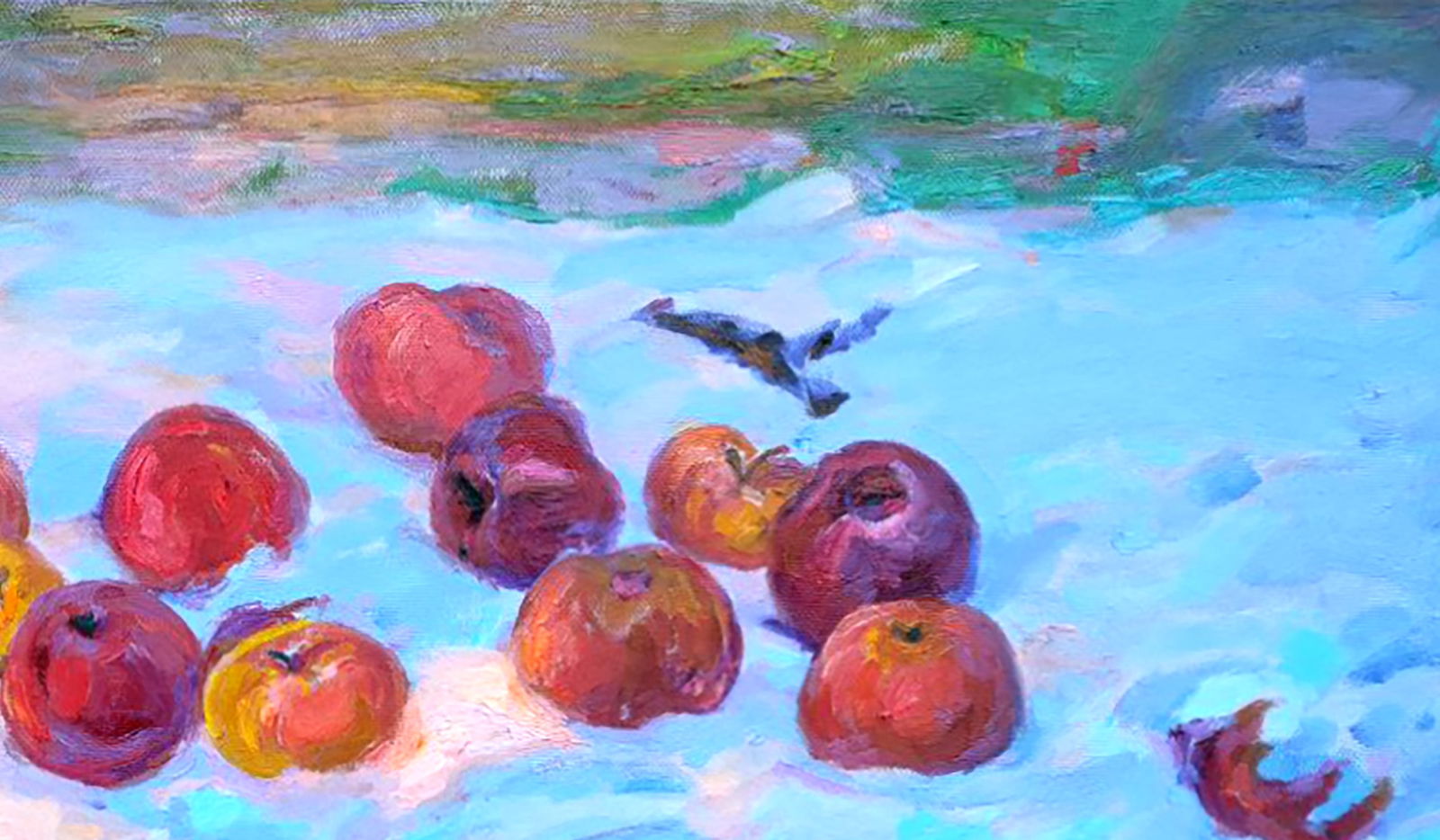 Oil painting Christmas apples Leonid Pavlenko - 3