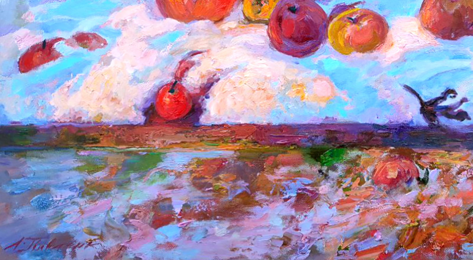 Oil painting Christmas apples Leonid Pavlenko - 4