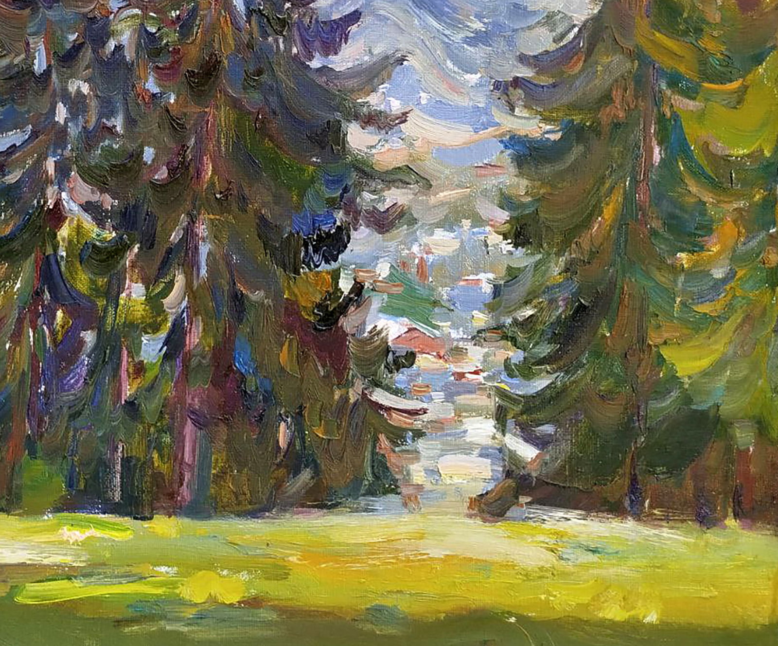 Oil painting Spruce trees Leonid Pavlenko - 5